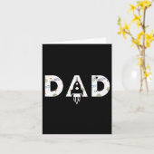 Dad Space Themed Birthday Party Shirt Funny Cute D Kaart (Gele Bloem)