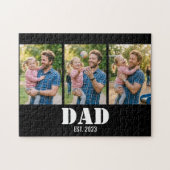 Dad Stelde Krachtig Wit & Zwart Modern Lettertype Legpuzzel (Horizontaal)