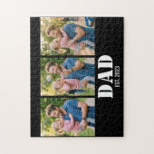 Dad Stelde Krachtig Wit & Zwart Modern Lettertype Legpuzzel (Verticaal)