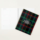 DAD - Stijlvolle Tartan Pset Pattern FATHER-cadeau Planner (Display)