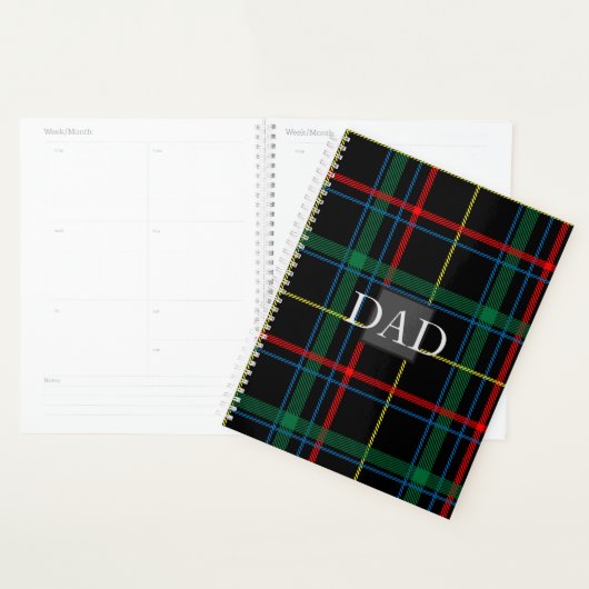 DAD - Stijlvolle Tartan Pset Pattern FATHER-cadeau Planner (Display)