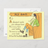 Dad Stoelpijp  Vaderdag Briefkaart (Voorkant / Achterkant)