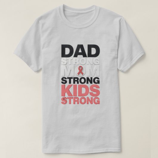 Dad Strong Kankerbewustzijn T-shirt – Minimalistis (Design voorkant)