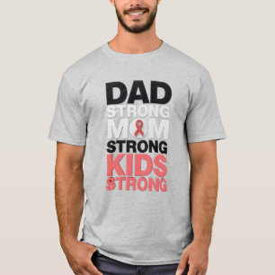Dad Strong Kankerbewustzijn T-shirt – Minimalistis
