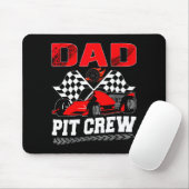 Dad T Crew Racing Family Race Car Birthday Boy  Muismat (Met muis)