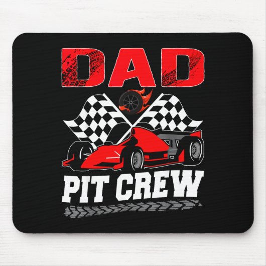 Dad T Crew Racing Family Race Car Birthday Boy  Muismat (Voorkant)