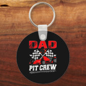 Dad T Crew Racing Family Race Car Birthday Boy Sleutelhanger (Voorkant)