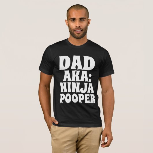 DAD T-SHIRTS NINJA POOPER FUNNY (Voorkant volledig)