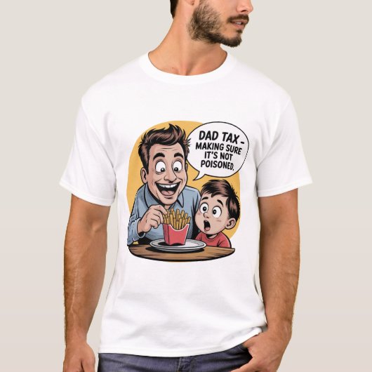 Dad Tax Cartoon T-shirt - Grappig Snack Patrol Des (Voorkant)