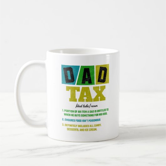 Dad Tax Definition Funny Vaderdag Fun Phrase Koffiemok (Links)