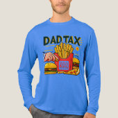 Dad Tax Food Inspector Funny Dad Long Sleeve Tri-Blend Shirt (Voorkant volledig)