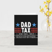 Dad Tax Funny Definition Father's Day For Dad Son  Kaart (Gele Bloem)