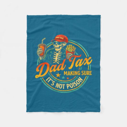 Dad Tax Zorg Dat Het Kunst Is Fleece Deken (Voorkant)