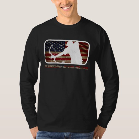 Dad the bowfishing the myth the legend Flag americ T-shirt (Voorkant)