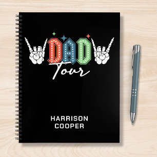 Dad The Fatherhood Tour Trendy gepersonaliseerde n Notitieboek