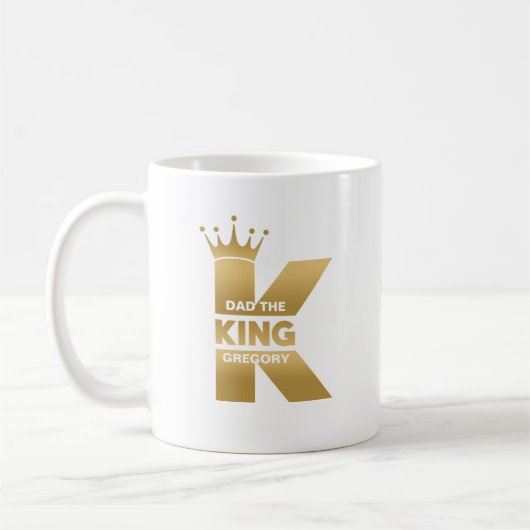 Dad The Kung Gold Creative Typography Koffie Mok (Links)