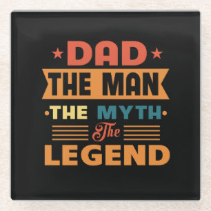 Dad The Man Glazen Onderzetter