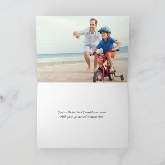 DAD The Man Myth Legend Blue Photo Fathers Day Kaart (Binnen)