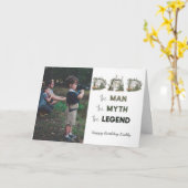 DAD the Man Myth Legend Outdoors Happy Birthday Kaart (Gele Bloem)