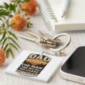 Dad The Man The Myth The Legend Funny Father Phone Sleutelhanger (Voorkant Rechts)