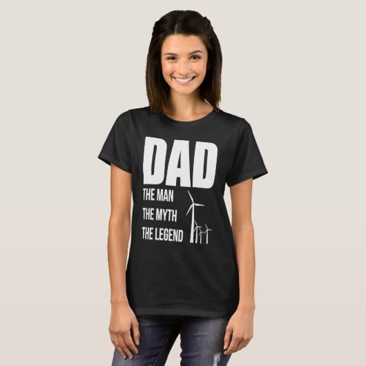Dad The Man The Myth The Legend Papa Fathers Day T-shirt (Voorkant volledig)