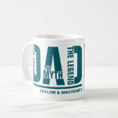 Dad The Man The Myth The Legend Personalized Koffiemok (Voorkant links)