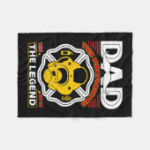 Dad The Myth Legend Fireman Gift Proud Firefighter Fleece Deken (Voorkant (Horizontaal))