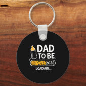 Dad To Be 2026 Loading Promoted To Daddy 1st Time  Sleutelhanger (Voorkant)
