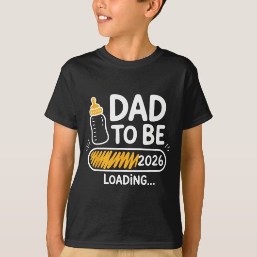 Dad To Be 2026 Loading Promoted To Daddy 1st Time  T-shirt (Voorkant)