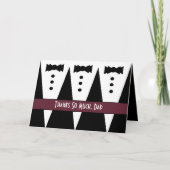 DAD Trouwdag Bedankt - Drie Tuxedo's (Voorkant)
