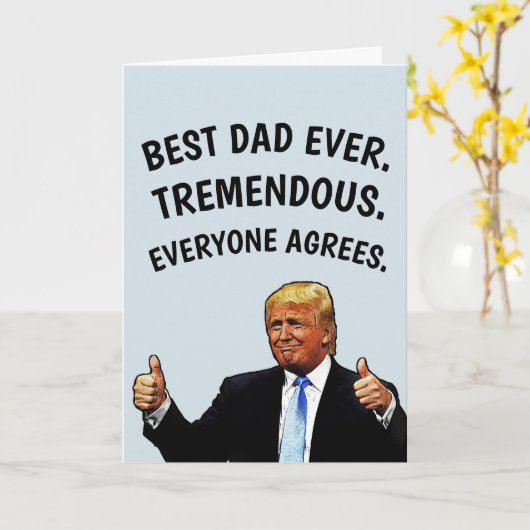 DAD TRUMP BIRTHDAY KAART (Gele Bloem)