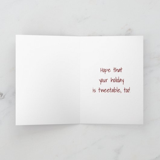 ***DAD*** "TWEEET ZEGGEN DAT HET **UW TWEEDE DAG I FEESTDAGEN KAART (Binnen)