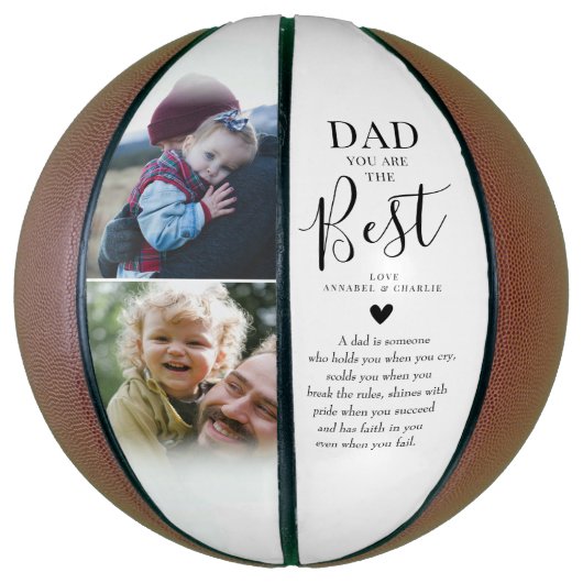 DAD "U bent de beste" fotonaam en prijsopgave Basketbal (Verticaal)