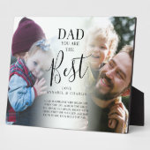 'DAD' u bent de Beste Foto's Naam & Citaat Plaque Fotoplaat (Zijkant)
