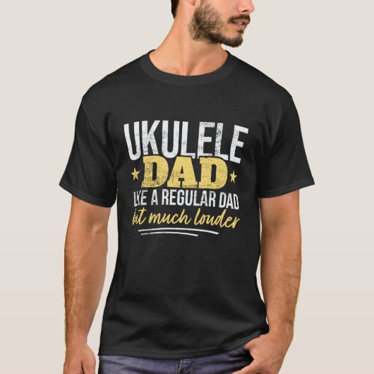 Dad Ukulele Player Father Ukulele T-shirt (Voorkant)