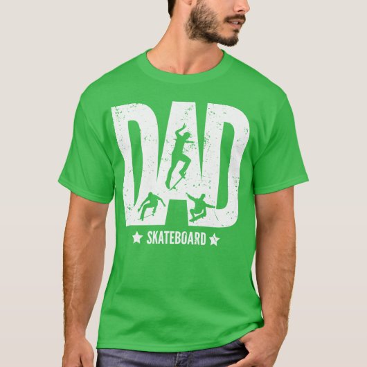 DAD Vader Schaats Skateboarden voor Skateboarder v T-shirt (Voorkant)