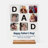 Dad Vaderdag Photo Collage Acryl Teken Acryl Bord (Voorkant)