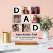 Dad Vaderdag Photo Collage Acryl Teken Acryl Bord (Huwelijk)