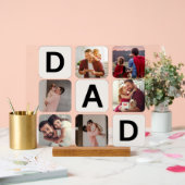 Dad Vaderdag Photo Collage Acryl Teken Acryl Bord (Huwelijk)