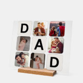Dad Vaderdag Photo Collage Acryl Teken Acryl Bord (Hoek)
