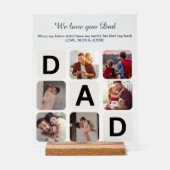 Dad Vaderdag Photo Collage Acryl Teken Acryl Bord (Voorkant)