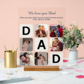 Dad Vaderdag Photo Collage Acryl Teken Acryl Bord (Huwelijk)