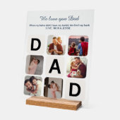 Dad Vaderdag Photo Collage Acryl Teken Acryl Bord (Hoek)
