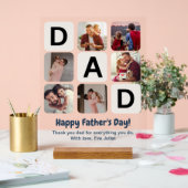 Dad Vaderdag Photo Collage Acryl Teken Bord (Huwelijk)