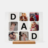 Dad Vaderdag Photo Collage Acryl Teken Bord (Voorkant)