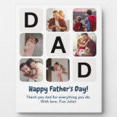 Dad Vaderdag Photo Collage Plaque Fotoplaat (Voorkant)