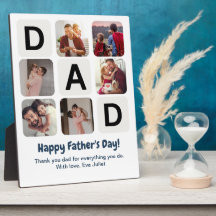 Dad Vaderdag Photo Collage Plaque