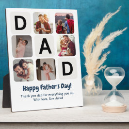 Dad Vaderdag Photo Collage Plaque Fotoplaat