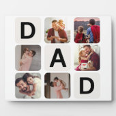 Dad Vaderdag Photo Collage Plaque Fotoplaat (Voorkant)