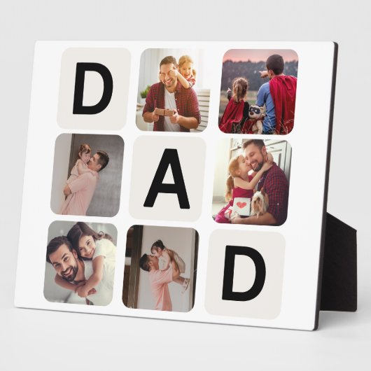 Dad Vaderdag Photo Collage Plaque Fotoplaat (Zijkant)